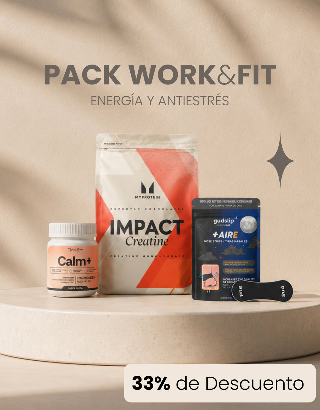 PACK WORK&FIT | Creatina 500gr + Gomitas Ashwagandha