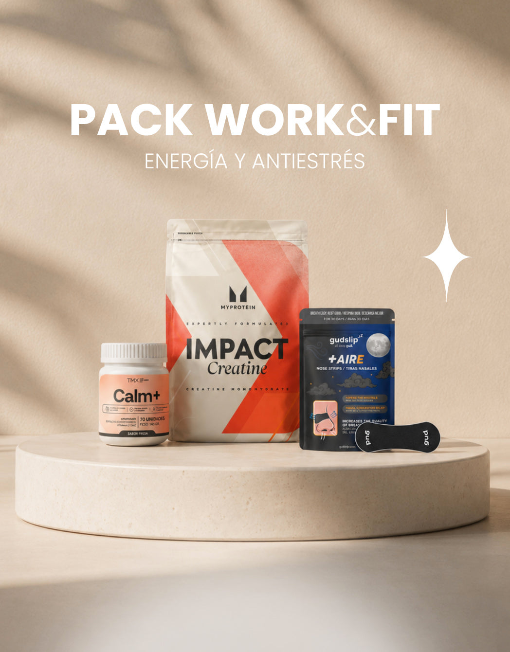 PACK WORK&FIT | Creatina 500gr + Gomitas Ashwagandha